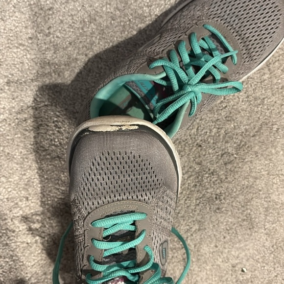 Skechers BREAK FREE Casual Trail Running Gray Blue Shoes Sneakers size 6,5. - Picture 4 of 4